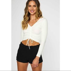 PAC cares Cropped Cinched Shirt